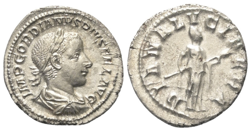 Gordianus III. (238 - 244 n. Chr.).

 Denar (Silber). 241 n. Chr. Rom.
Vs: IM...