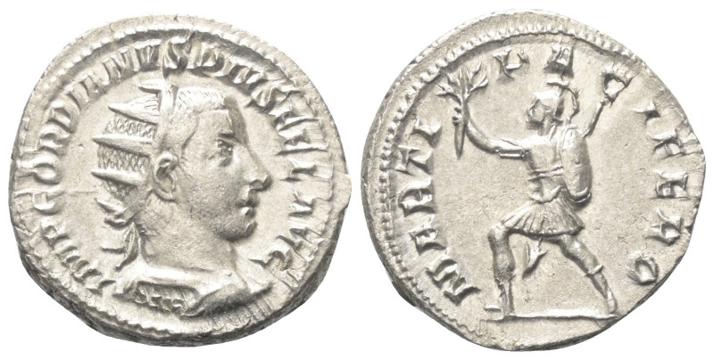 Gordianus III. (238 - 244 n. Chr.).

 Antoninian (Silber). 242 - 244 n. Chr. A...