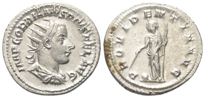 Gordianus III. (238 - 244 n. Chr.).

 Antoninian (Silber). 243 - 244 n. Chr. R...