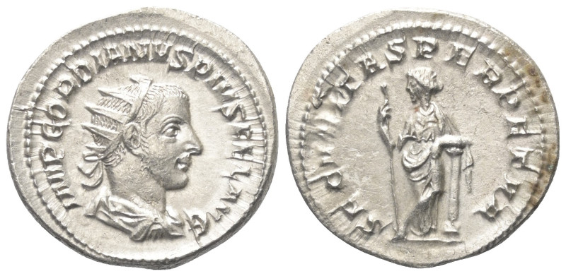 Gordianus III. (238 - 244 n. Chr.).

 Antoninian (Silber). 243 - 244 n. Chr. R...