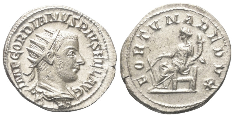 Gordianus III. (238 - 244 n. Chr.).

 Antoninian (Silber). 243 - 244 n. Chr. R...