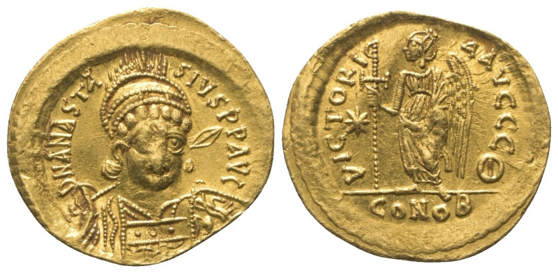 Anastasius I. (491 - 518 n. Chr.).

 Solidus (Gold). 507 - 518 n. Chr. Constan...