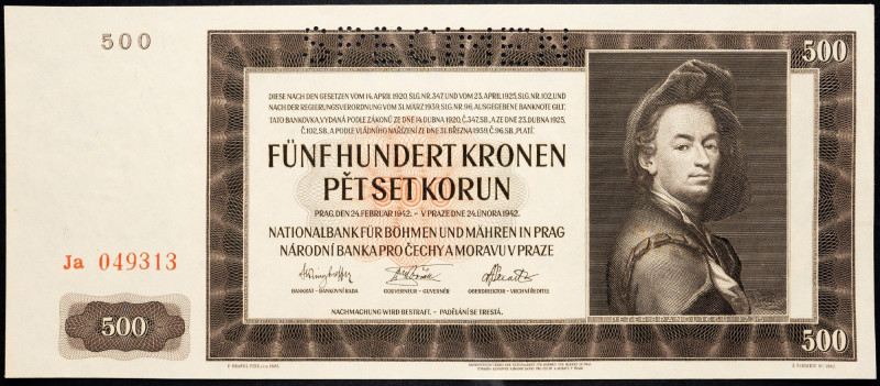 Protectorate of Bohemia and Moravia, 500 Korun 1942 Protectorate of Bohemia and ...