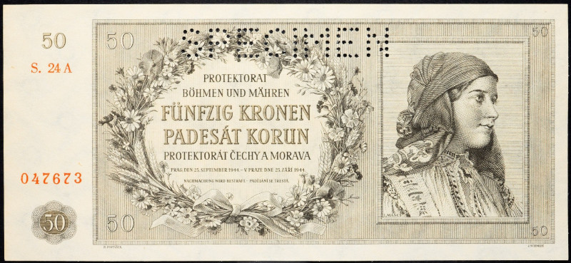 Protectorate of Bohemia and Moravia, 50 Korun 1944 Protectorate of Bohemia and M...