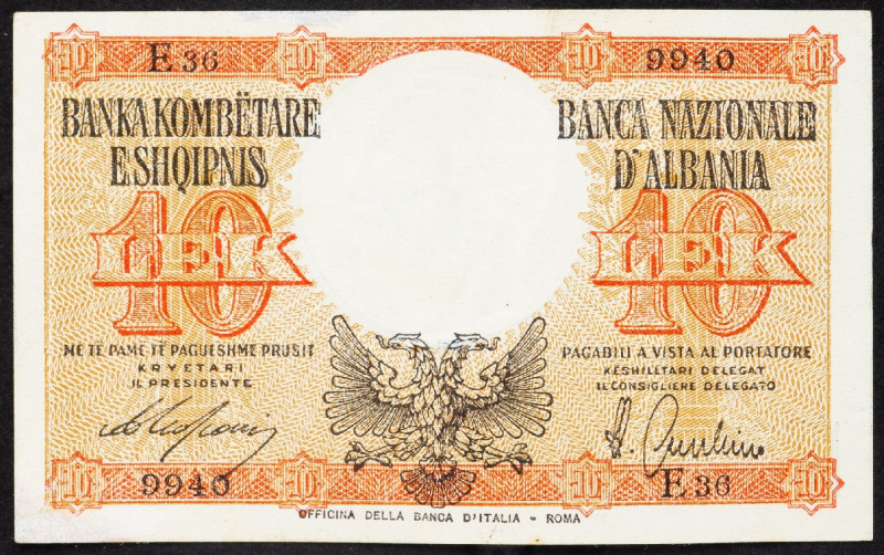 Albania, 10 Lek 1940 Albania, 10 Lek 1940; aUNC

Grade: aUNC