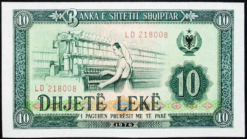 Albania, 10 Lek 1976 Albania, 10 Lek 1976; aUNC

Grade: aUNC