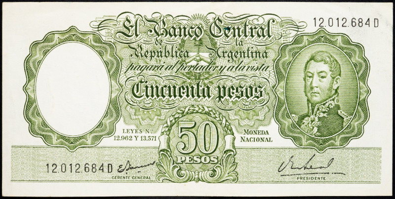 Argentina, 50 Pesos 1967-1968 Argentina, 50 Pesos 1967-1968; aEF

Grade: aEF