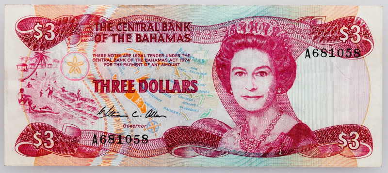 Bahamas, 3 Dollars 1984 Bahamas, 3 Dollars 1984; F

Grade: F