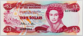 Bahamas, 3 Dollars 1984