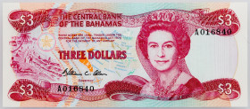 Bahamas, 3 Dollars 1984