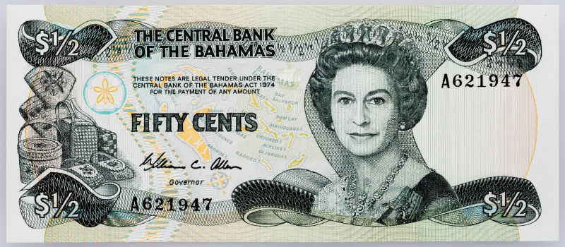 Bahamas, 50 Cents 1984 Bahamas, 50 Cents 1984; UNC

Grade: UNC