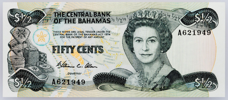 Bahamas, 50 Cents 1984 Bahamas, 50 Cents 1984; UNC

Grade: UNC