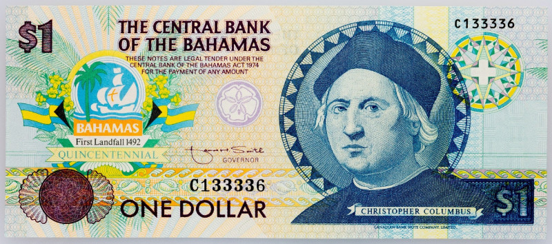 Bahamas, 1 Dollar 1992 Bahamas, 1 Dollar 1992, Christopher Columbus; UNC

Grad...
