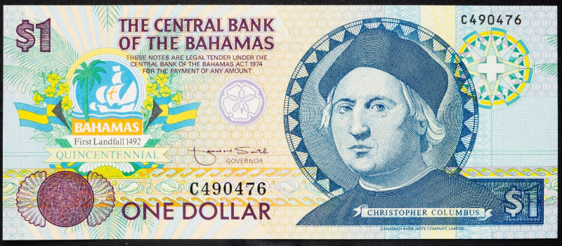 Bahamas, 1 Dollar 1992 Bahamas, 1 Dollar 1992; UNC

Grade: UNC