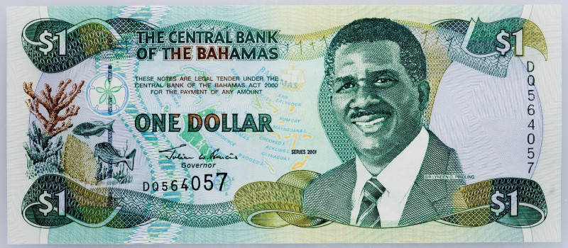 Bahamas, 1 Dollar 2001 Bahamas, 1 Dollar 2001; UNC

Grade: UNC