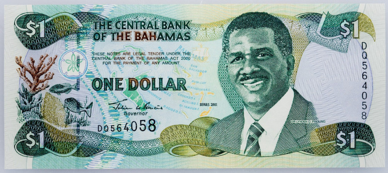 Bahamas, 1 Dollar 2001 Bahamas, 1 Dollar 2001; UNC

Grade: UNC