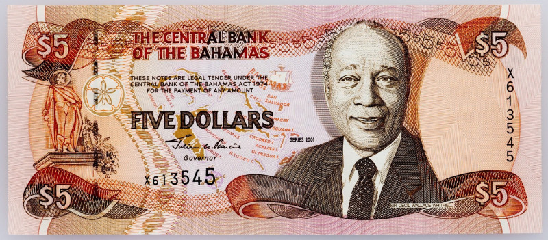 Bahamas, 5 Dollars 2001 Bahamas, 5 Dollars 2001; UNC

Grade: UNC