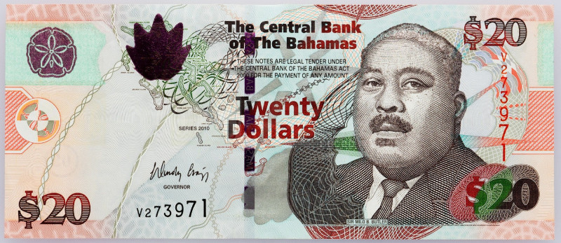 Bahamas, 20 Dollars 2010 Bahamas, 20 Dollars 2010; EF

Grade: EF