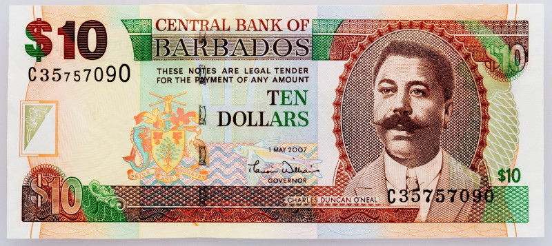 Barbados, 10 Dollars 2007 Barbados, 10 Dollars 2007; aUNC

Grade: aUNC