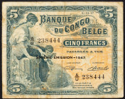 Belgian Congo, 5 Francs 1947