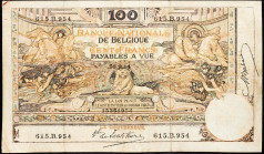 Belgium, 100 Francs 1914