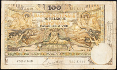 Belgium, 100 Francs 1919