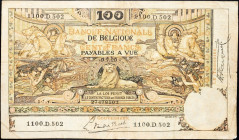 Belgium, 100 Francs 1920