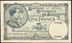 Belgium, 5 Francs 1927