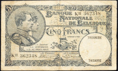 Belgium, 5 Francs 1929