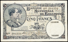 Belgium, 5 Francs 1929