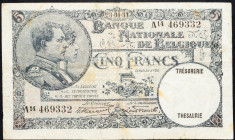 Belgium, 5 Francs 1931