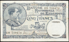 Belgium, 5 Francs 1931