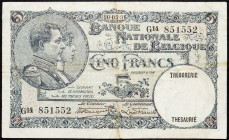 Belgium, 5 Francs 1931