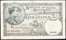 Belgium, 5 Francs 1931