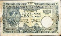 Belgium, 100 Francs 1931