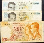 Belgium, 20, 50 Francs 1964, 1966