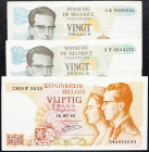 Belgium, 20, 50 Francs 1964, 1966
