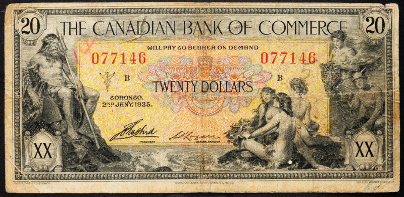 Canada, 20 Dollars 1935 Canada, 20 Dollars 1935; VG

Grade: VG