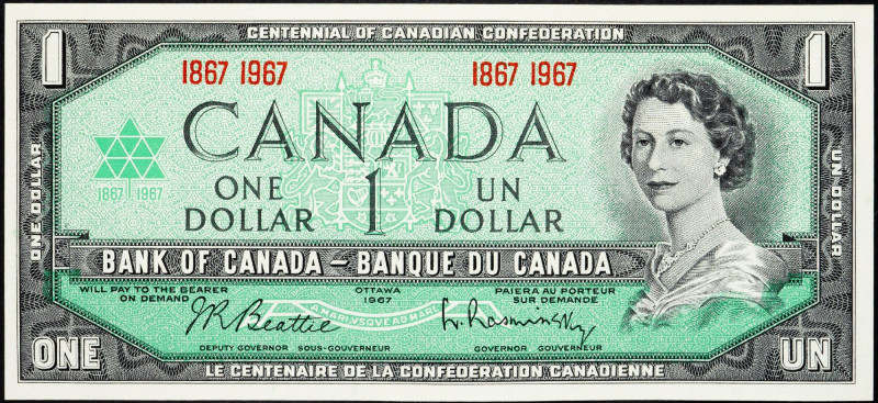 Canada, 1 Dollar 1967 Canada, 1 Dollar 1967; UNC

Grade: UNC