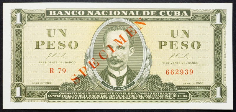 Cuba, 1 Peso 1966 Cuba, 1 Peso 1966, Specimen; aUNC

Grade: aUNC