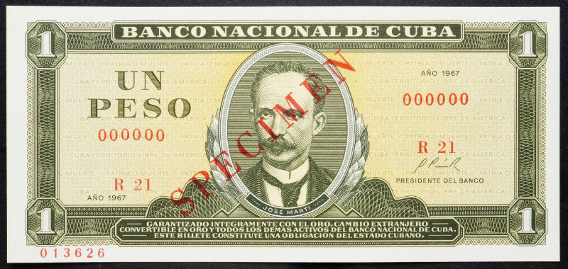 Cuba, 1 Peso 1967 Cuba, 1 Peso 1967, Specimen; UNC

Grade: UNC