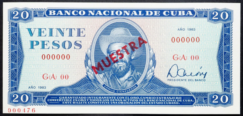 Cuba, 20 Pesos 1983 Cuba, 20 Pesos 1983, Muestra; UNC

Grade: UNC