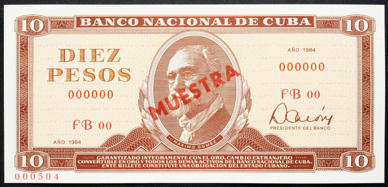 Cuba, 10 Pesos 1984 Cuba, 10 Pesos 1984, Muestra; UNC

Grade: UNC