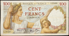 France, 100 Francs 1941