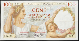 France, 100 Francs 1941