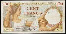 France, 100 Francs 1941