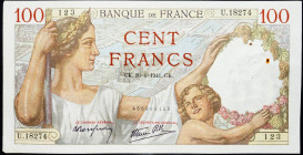 France, 100 Francs 1941