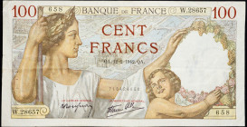 France, 100 Francs 1942