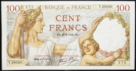 France, 100 Francs 1942