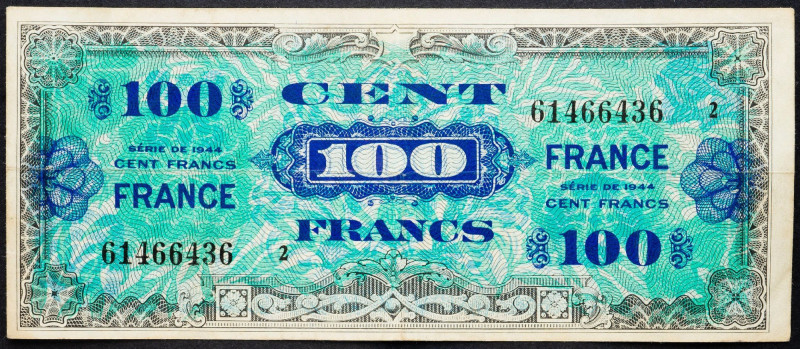 France, 100 Francs 1944 France, 100 Francs 1944; VF

Grade: VF